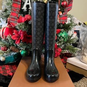Black Coach Rain boots!